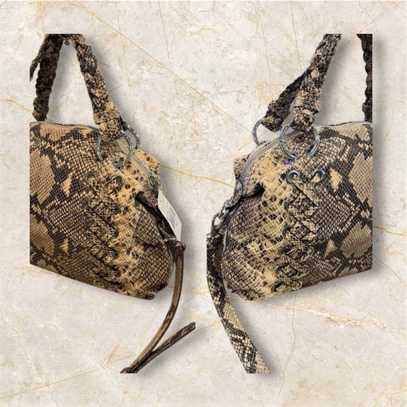 Michael Michael Kors Kenton Python Embossed Leather Large Satchel NWT MSRP $498 - Picture 6 of 15